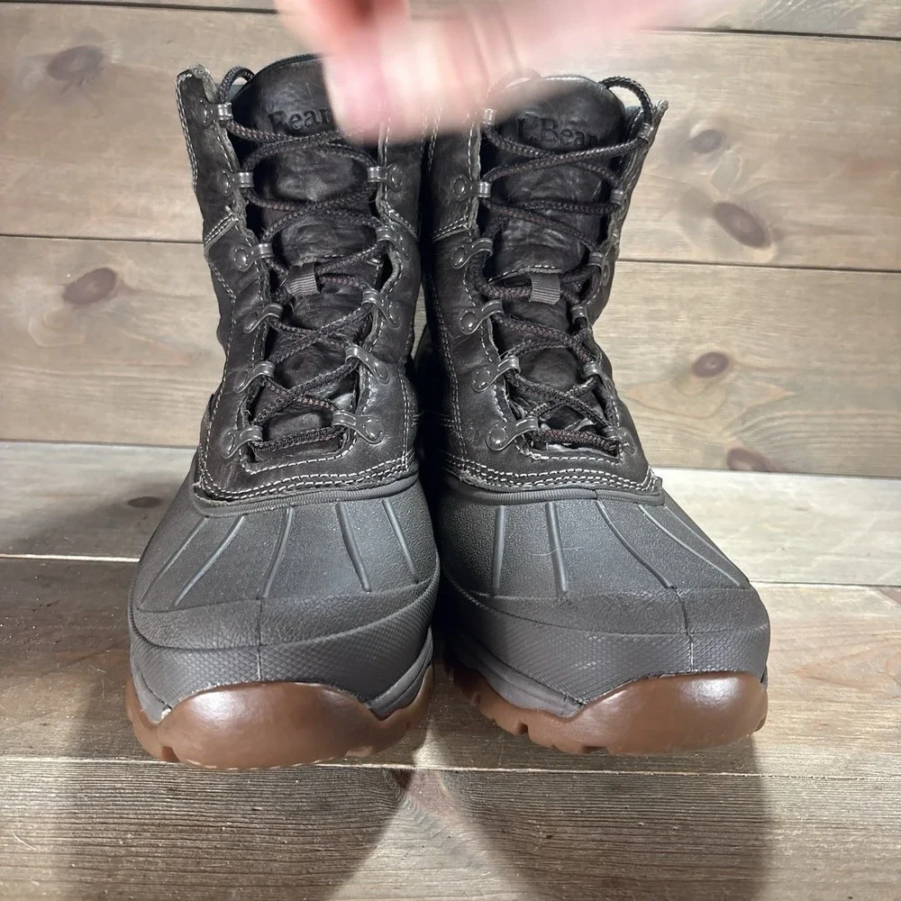 ll bean storm chaser 5 mens size 11.5 shoes brown leather waterproof boots